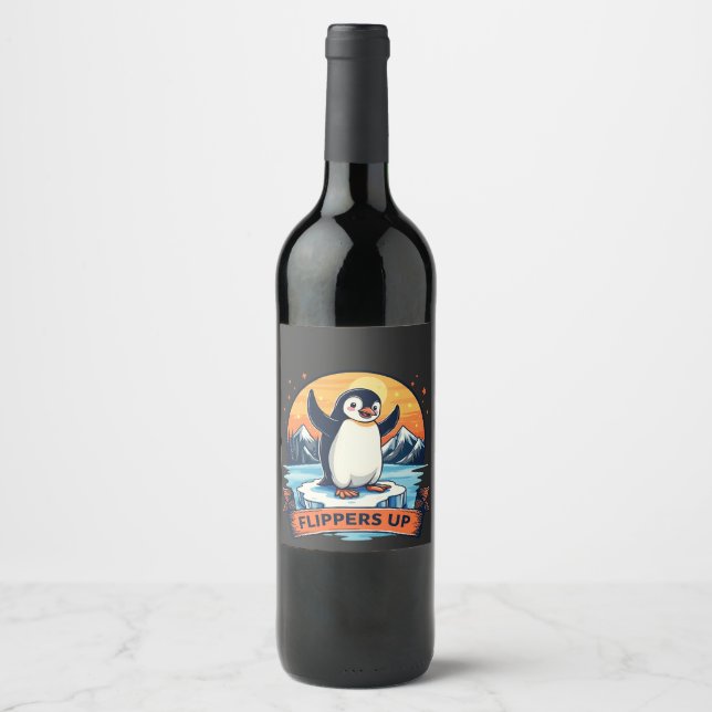 Rótulo De Garrafa De Cerveja Resistir A Eu Ficar Com Pinguins Anti Trump (Frente)