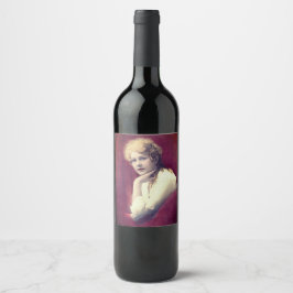 Rótulo De Garrafa De Cerveja Retrato de Boudoir de uma Senhora de 1900