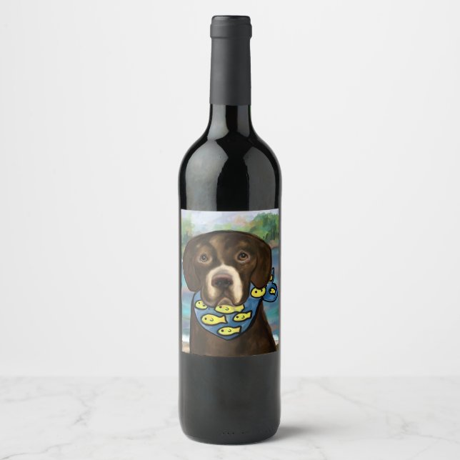 Rótulo De Garrafa De Cerveja Retriever de Labrador (Frente)