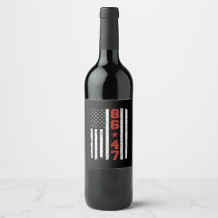Rótulo De Garrafa De Cerveja Retro Vintage EUA Flag 86 47 Anti Trump