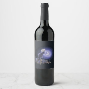 Rótulo De Garrafa De Cerveja Reunião à Lua