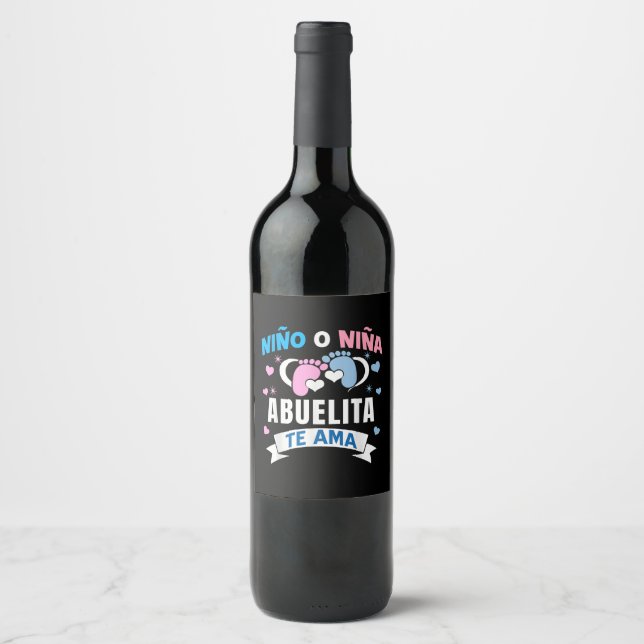 Rótulo De Garrafa De Cerveja Revelação de Gênero em Espanhol (Frente)