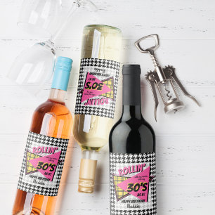 Rótulo De Garrafa De Cerveja Rollin com o aniversário da casa dos 90