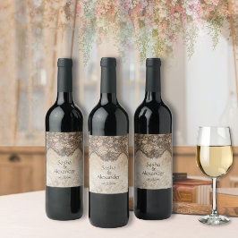 Rótulo De Garrafa De Cerveja Românico Vintage Country Lace