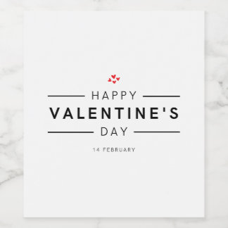 Rótulo De Garrafa De Cerveja Romântico Moderno 14 de fevereiro Feliz Dia de os