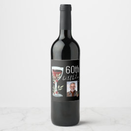 Rótulo De Garrafa De Cerveja Rosa de Vinho Vermelho Foto por Aquarela 60º Anive