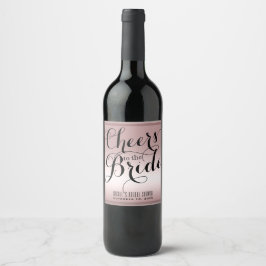 Rótulo De Garrafa De Cerveja Rosa Dourado Rosa BRINCADEMOS PARA A NOIVA Vinho d