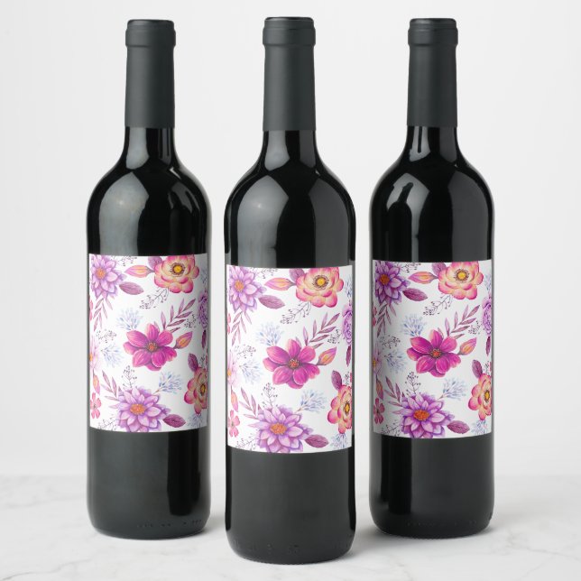 Rótulo De Garrafa De Cerveja Rosa violeta (Garrafas)