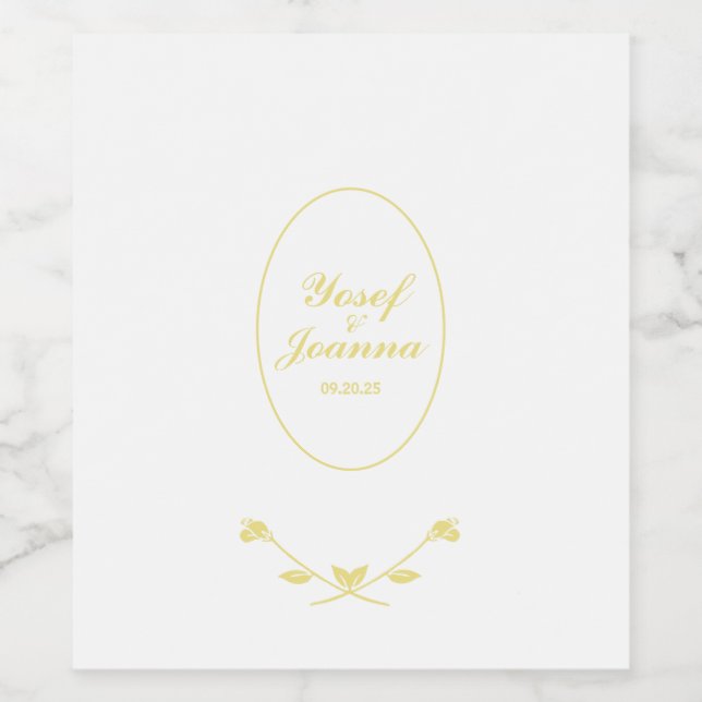 Rótulo De Garrafa De Cerveja Rosa Wedding (Rótulo Único)