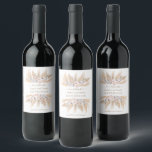 Rótulo De Garrafa De Cerveja Rosas Brancas Encantadoras Grama das Pampas Casame<br><div class="desc">Design único e elegante com rosas cor-de-rosa em aquarela,  orquídea branca,  folhas secas de grama das pampas do deserto em um fundo branco. Use a ferramenta Personalizar para adicionar suas informações. Para itens correspondentes,  visite minha Coleção Floral de Grama das Pampas.</div>