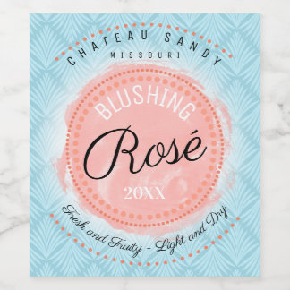Rótulo De Garrafa De Cerveja Rosas de vinho de rosa caseiro personalizados