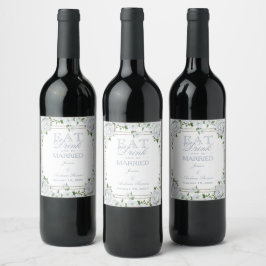 Rótulo De Garrafa De Cerveja Rosas Elegantes & Casamento Floral de Borda Pratea