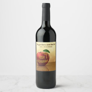 Rótulo De Garrafa De Cerveja Rosh Hashanah Jewish New Year Honey Apple
