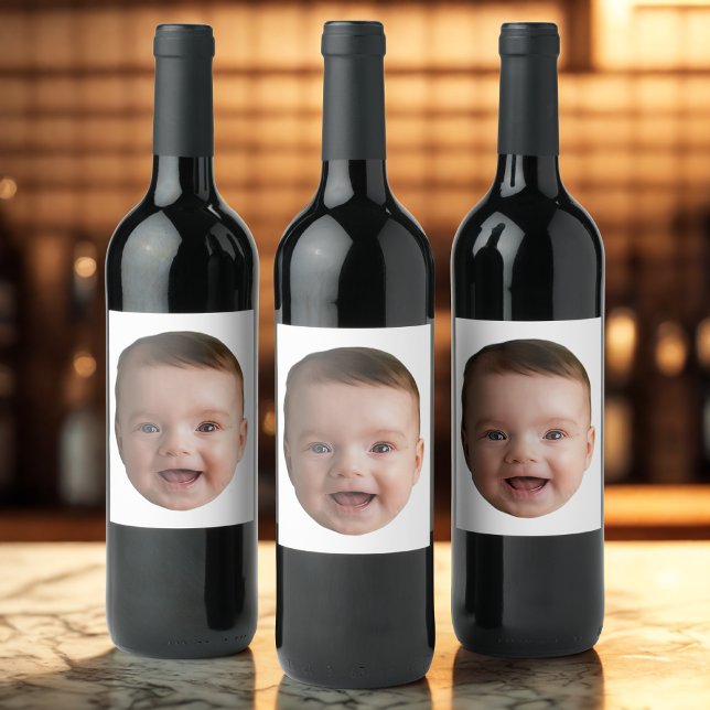Rótulo De Garrafa De Cerveja Rosto de Bebê Personalizado, Foto engraçada person (Criador carregado)