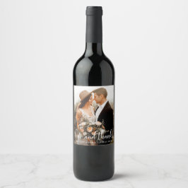 Rótulo De Garrafa De Cerveja Roteiro de Caligrafia Amor e Agradecimento Foto Ca