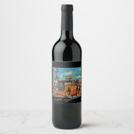 Rótulo De Garrafa De Cerveja Rótulo de Arte de Vinho