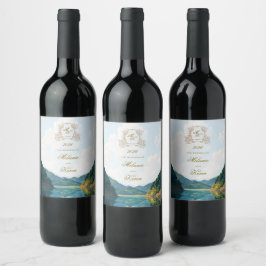 Rótulo De Garrafa De Cerveja Rótulo de Cachaça de Casamento Mountain Valley Vie