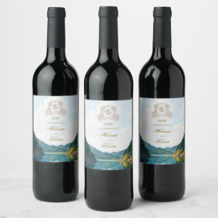 Rótulo De Garrafa De Cerveja Rótulo de Cachaça de Casamento Mountain Valley Vie