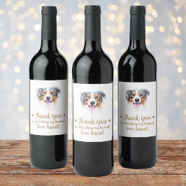 Rótulo De Garrafa De Cerveja Rótulo de Cama de Vinho de Casamento de Cachorro P