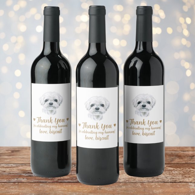 Rótulo De Garrafa De Cerveja Rótulo de Cama de Vinho de Casamento de Cachorro P (Criador carregado)