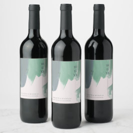 Rótulo De Garrafa De Cerveja Rótulo de Camão de Vinho de Casamento | Monograma