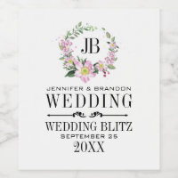 Rótulo de Casamento de Rosa de Cão-Design
