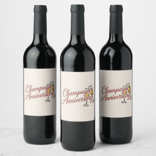 Rótulo De Garrafa De Cerveja Rótulo de Celebração de Aniversário de Champanhe G