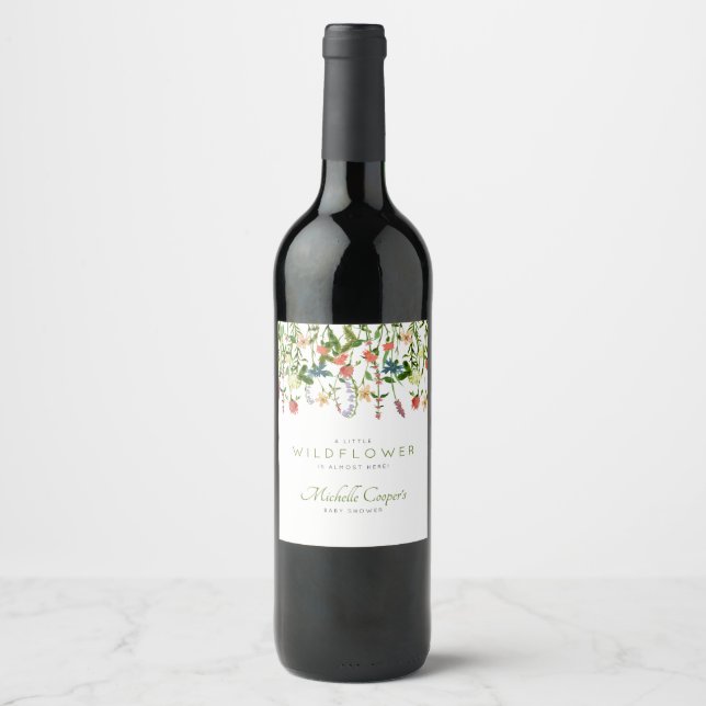 Rótulo De Garrafa De Cerveja Rótulo de Chá de fraldas de flor selvagem (Frente)