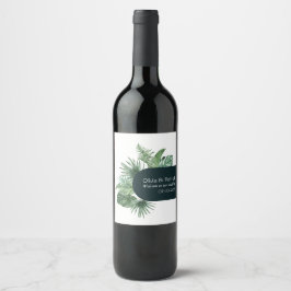 Rótulo De Garrafa De Cerveja rótulo de design boho aquarela de selva