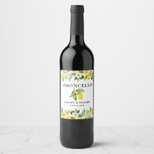 Rótulo De Garrafa De Cerveja Rótulo De Frasco De Casamento De Limoncello Flora