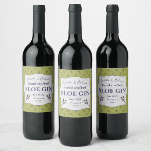 Rótulo De Garrafa De Cerveja rótulo de Gin de abrunho caseiro