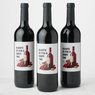 Rótulo De Garrafa De Cerveja Rótulo de Hora do Vinho Vermelho
