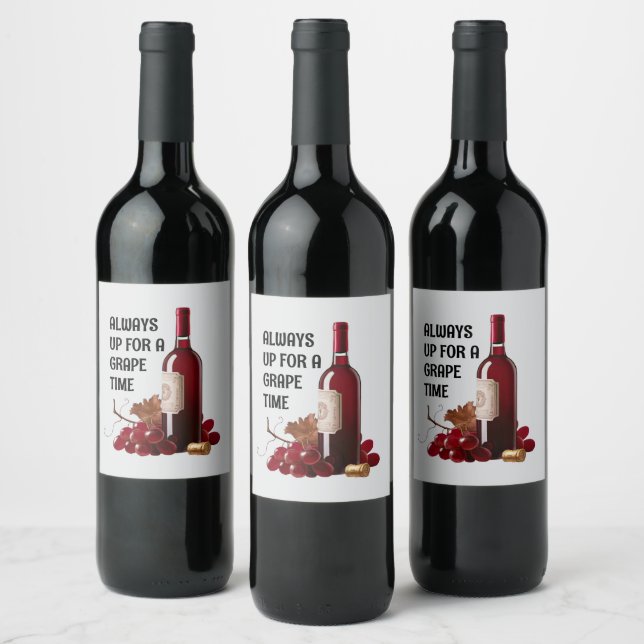 Rótulo De Garrafa De Cerveja Rótulo de Hora do Vinho Vermelho (Garrafas)