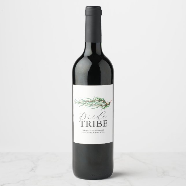 Rótulo De Garrafa De Cerveja Rótulo de Proposta de Bridesmaid de Coluna de Água (Frente)