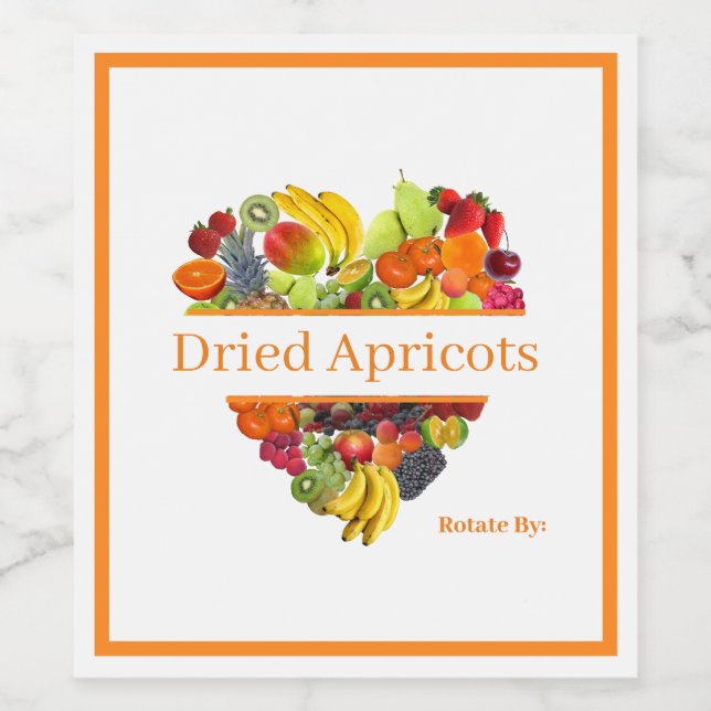 Rótulo De Garrafa De Cerveja Rótulo de Recipiente de Alimentos Dried Apricot (Rótulo Único)