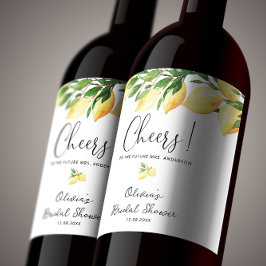 Rótulo De Garrafa De Cerveja Rótulo de Vinha de Chuveiro de Noiva com Aquarela 