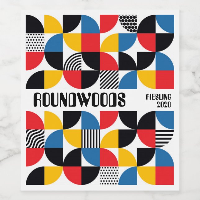 Rótulo De Garrafa De Cerveja Rótulo de Vinho Abstrato (Rótulo Único)