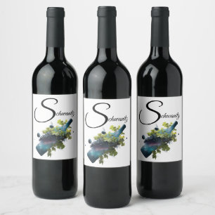 Rótulo De Garrafa De Cerveja Rótulo de Vinho Aquarela para Amantes da Natureza
