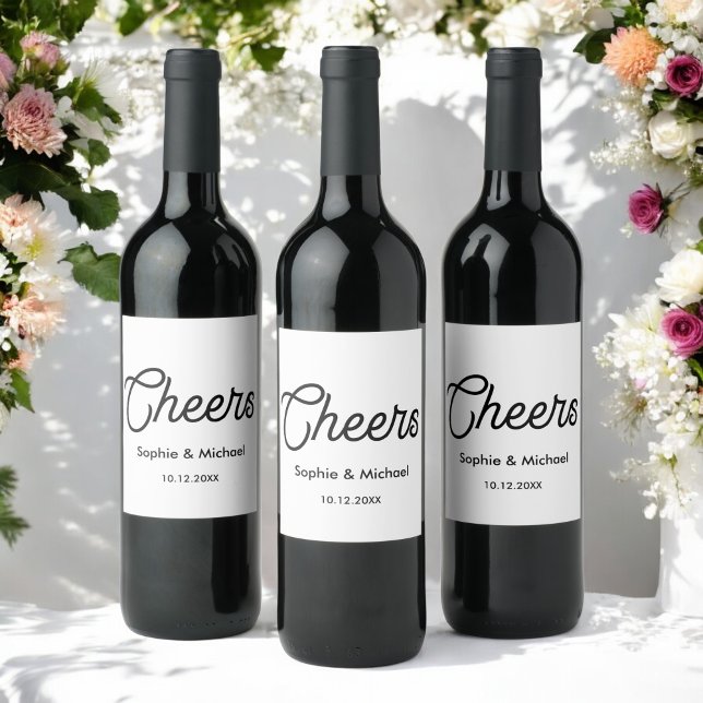 Rótulo De Garrafa De Cerveja Rótulo de vinho branco preto (Criador carregado)