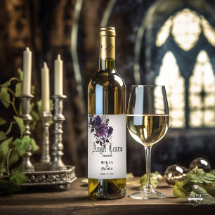 Rótulo De Garrafa De Cerveja Rótulo de Vinho Branco Violeta Âmbar Goth Profundo