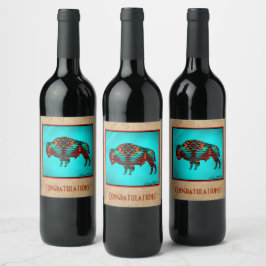 Rótulo De Garrafa De Cerveja Rótulo de Vinho Buffalo Sudoeste