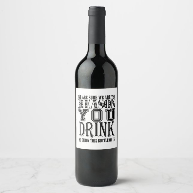 Rótulo De Garrafa De Cerveja rótulo de vinho chefe, razão para você beber (Frente)