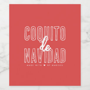 Rótulo De Garrafa De Cerveja Rótulo de vinho Coquito De Navidad