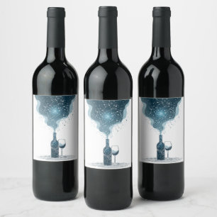 Rótulo De Garrafa De Cerveja 🌌 Rótulo de Vinho Cósmico 🍷🔭