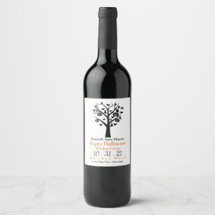 Rótulo De Garrafa De Cerveja Rótulo de Vinho da Floresta Assombrada