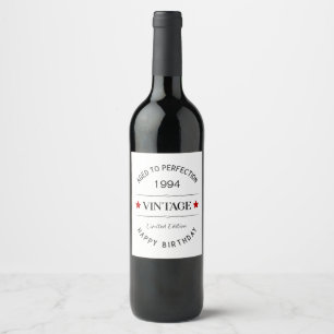 Rótulo De Garrafa De Cerveja Rótulo de Vinho de Aniversário Editável