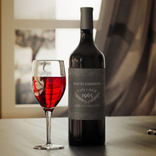 Rótulo De Garrafa De Cerveja Rótulo de Vinho de Aniversário - Envelhecido à Per