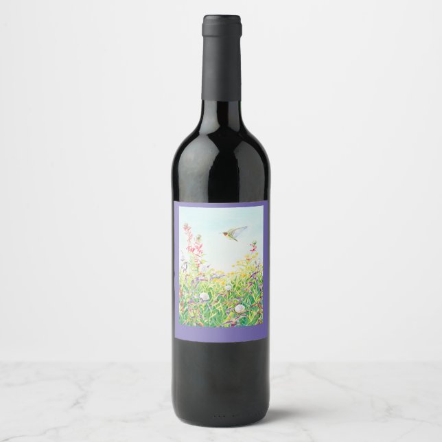 Rótulo De Garrafa De Cerveja Rótulo de vinho de aves selvagens (Frente)
