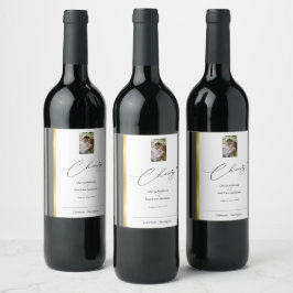 Rótulo De Garrafa De Cerveja Rótulo de Vinho de Cama de Casamento Preto Cinza D