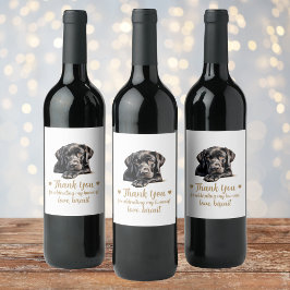 Rótulo De Garrafa De Cerveja Rótulo de Vinho de Casamento Cachorro Black Lab I 